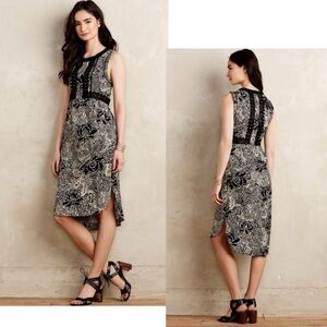 HOLDING HORSES ANTHROPOLOGIE Boho Floral Sleeveless Suraja Dress 12